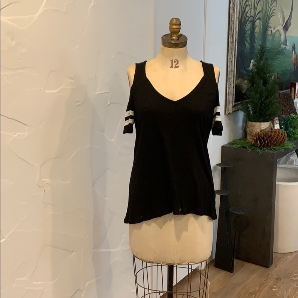 I.N.C Medium Black Off shoulder Top
